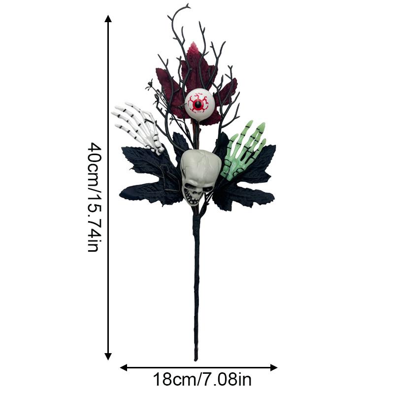 1PC Maple Leaf Arrangement Bookcase Decor With Pumpkin and Maple Leaves Home Artificial Black Tree Desktop Vase Filler Party