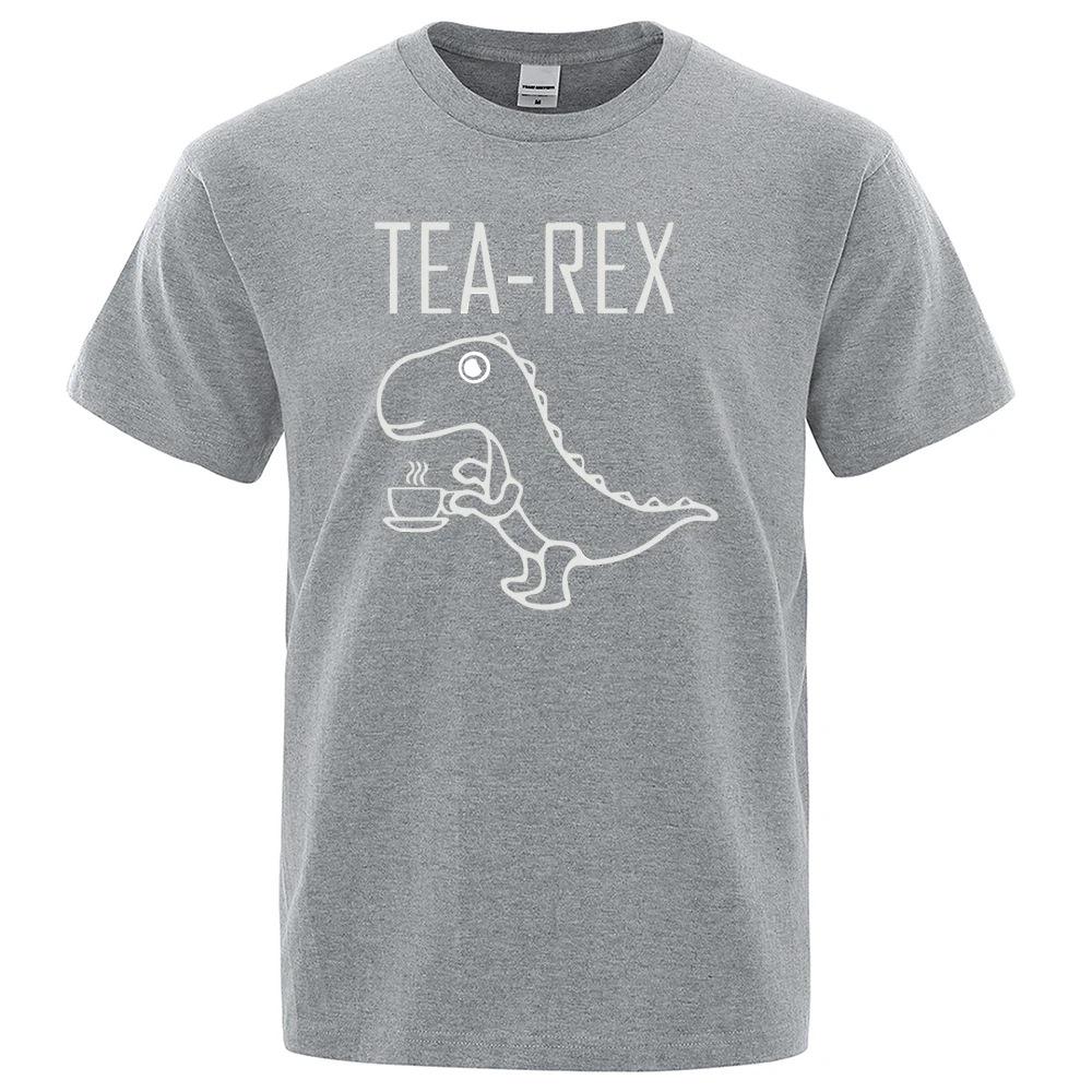 Tea Rex Dinosaur Coffee T-Shirts for Men & Women - Funny Casual Fashion