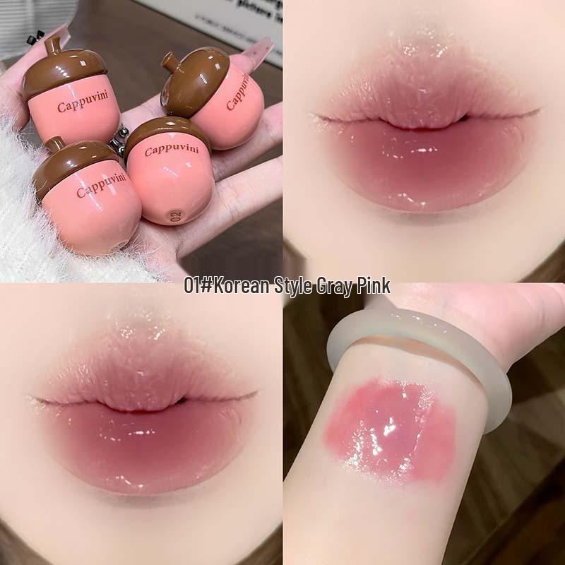 

CAPPUVINI Pine Cone Lip Gloss Set - Shiny Mirror Finish for Student Parties