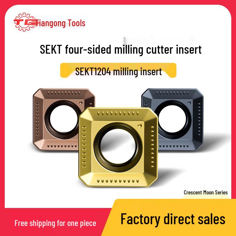 

Tiangong SEKT1204AFTN Квадратна фрезерна пластина з ЧПУ для нержавіючої сталі M33-TU5250 for Steel/Stainless Steel/Cast Iron