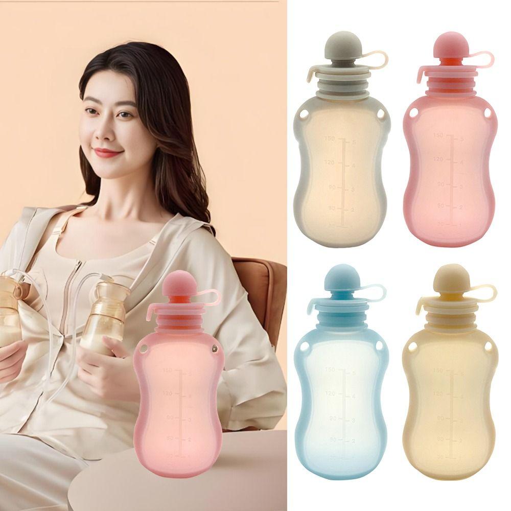 Food-grade Silicone Baby Food Pouches Refillable Baby Bottles Squeezable Pouch Toddler Kids