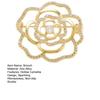 Women Brooch High-Gloss Rhinestone Inlay Sparkling Hollow Camellia Design Lapel Pin Non-Slip Buckle Scarf Badge Clothing Bags Accessories
