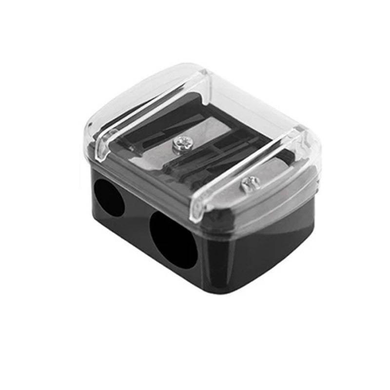 Plastic Double Hole Eyebrow Pencil, Makeup Pencil, Pencil Sharpener, Manual Sharpening, Compact and Portable