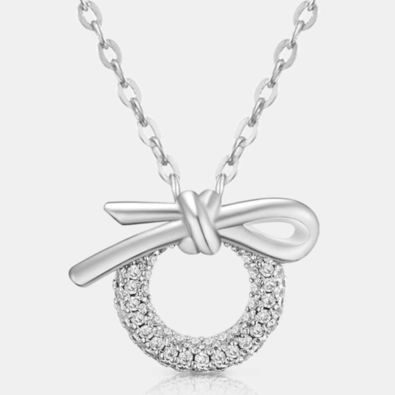 METROCITY JEWELRY Nodino Sterling Silver White Necklace A243SN1217WPA