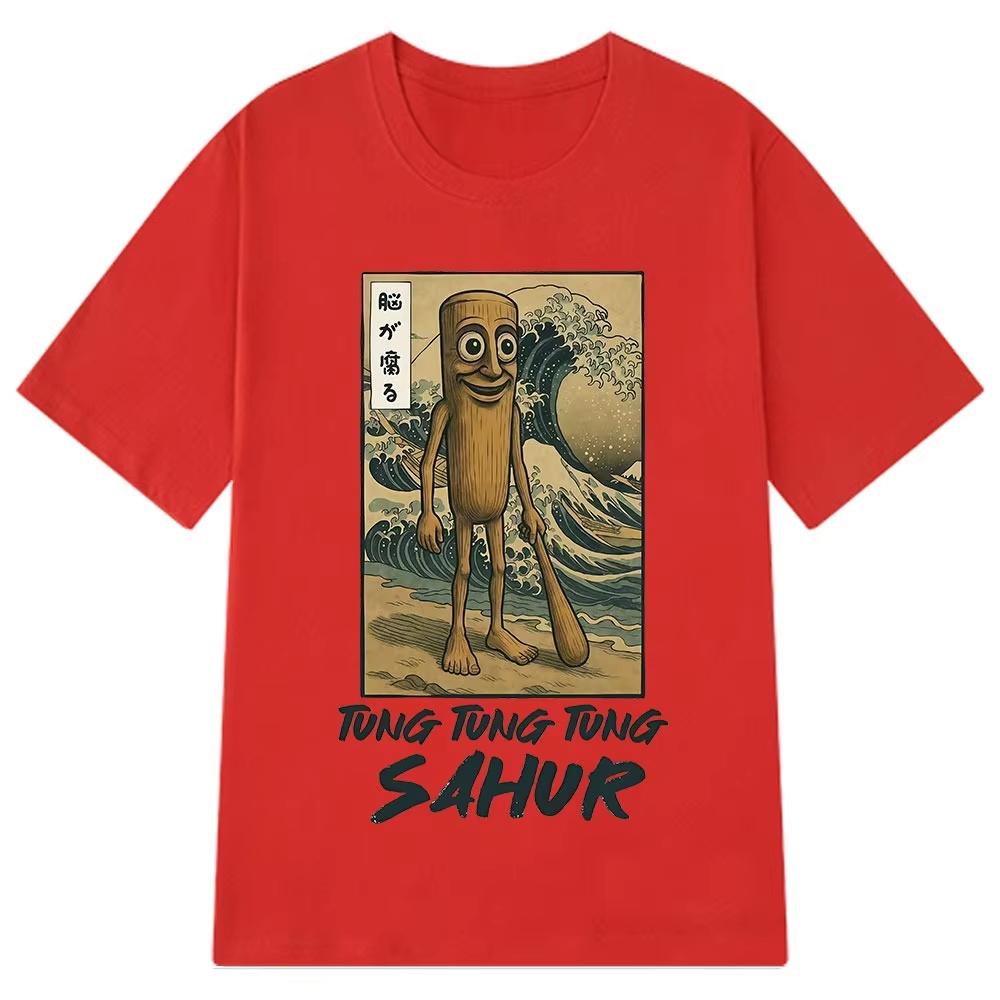 

Тунг Тунг Тунг Сахур Маразм Футболка Смешной Мем с Бейсбольной Битой Итальянский Маразм Футболка Японский Стиль Унисекс Футболки 3XL