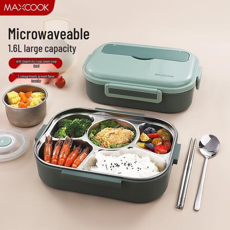 Stainless Steel Insulated 5-Compartment Lunch Box