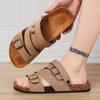 Classic Fashion New Men's Monk Strap Outdoor Cork Slippers Male Summer Open Toe Sandals Chanclas De Hombre
