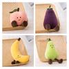 Adorable Fruit Party Plushies For Kids- Banana, Eggplant, Peach, And Pear Options!
