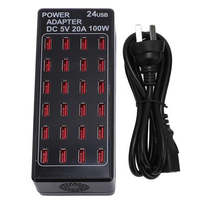 100W 24 Port USB Fast Charging Station Travel Desktop USB Charger Multi Ports USB Charging Station