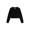 Girls Ribbed Button Sweatshirt