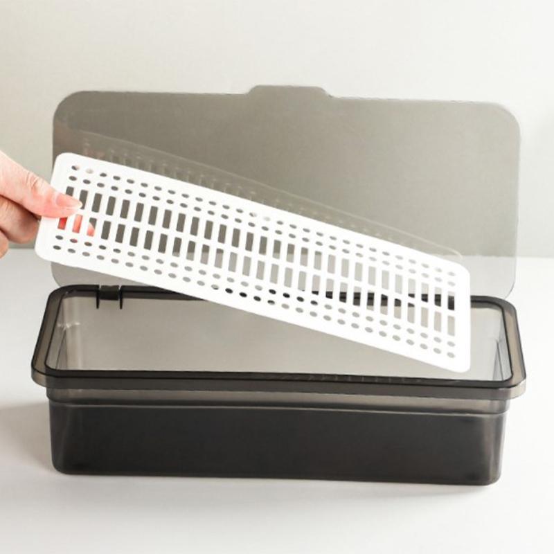 Masken-Aufbewahrungsbox Staubdicht Transparent Schreibtisch-Ordnung Kleinteile-Aufbewahrungsbox