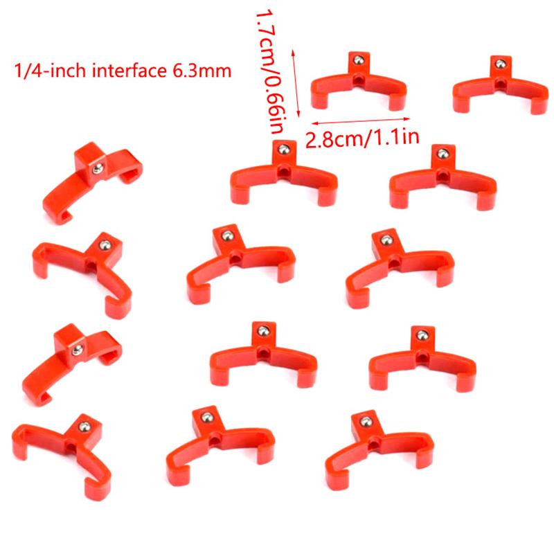10Pack 1/2In 3/8In 1/4In Drive Spring-Loaded Ball Bearing Socket Clip Abs Plastic Organizer Holder Rail Replacement Clips