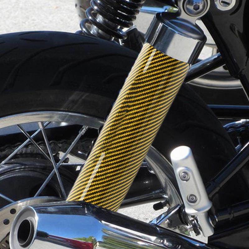 Stoßdämpferabdeckungen Wasserdicht Staubdicht Kohlefaser Vorderradgabel Einstellbar Motorrad Schutzstange Schutzmanschetten Schützende Stoßdämpfer