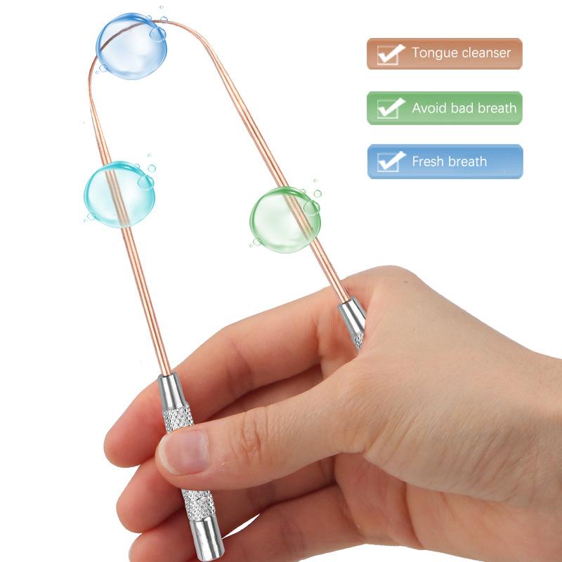 1Pcs Copper Tongue Scraper Oral Tongue Cleaner Brush Tongue Toothbrush Oral Hygiene High Quality Tounge Scraper