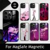 H-Hazbin A-Angel Dust Handyhülle Für iPhone17,16,15,14,13,12,11 Plus,Pro Magnetisch mit Magsafe Kabelloses Laden