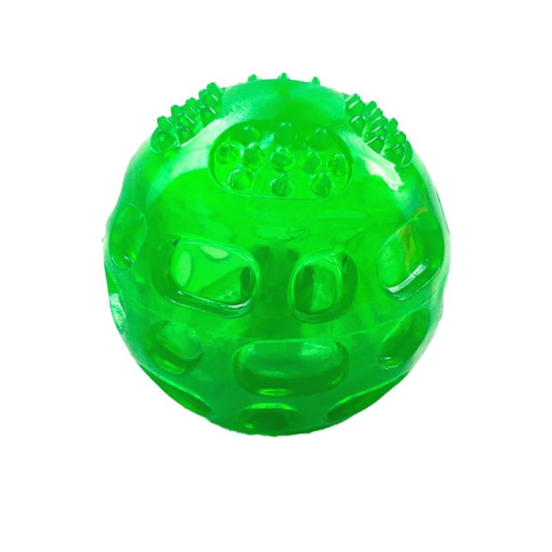Colorful Bouncy Pets  Ball  Toys Bite-resistant Sounding Elastic Ball Molar Cleaning Teeth For Large