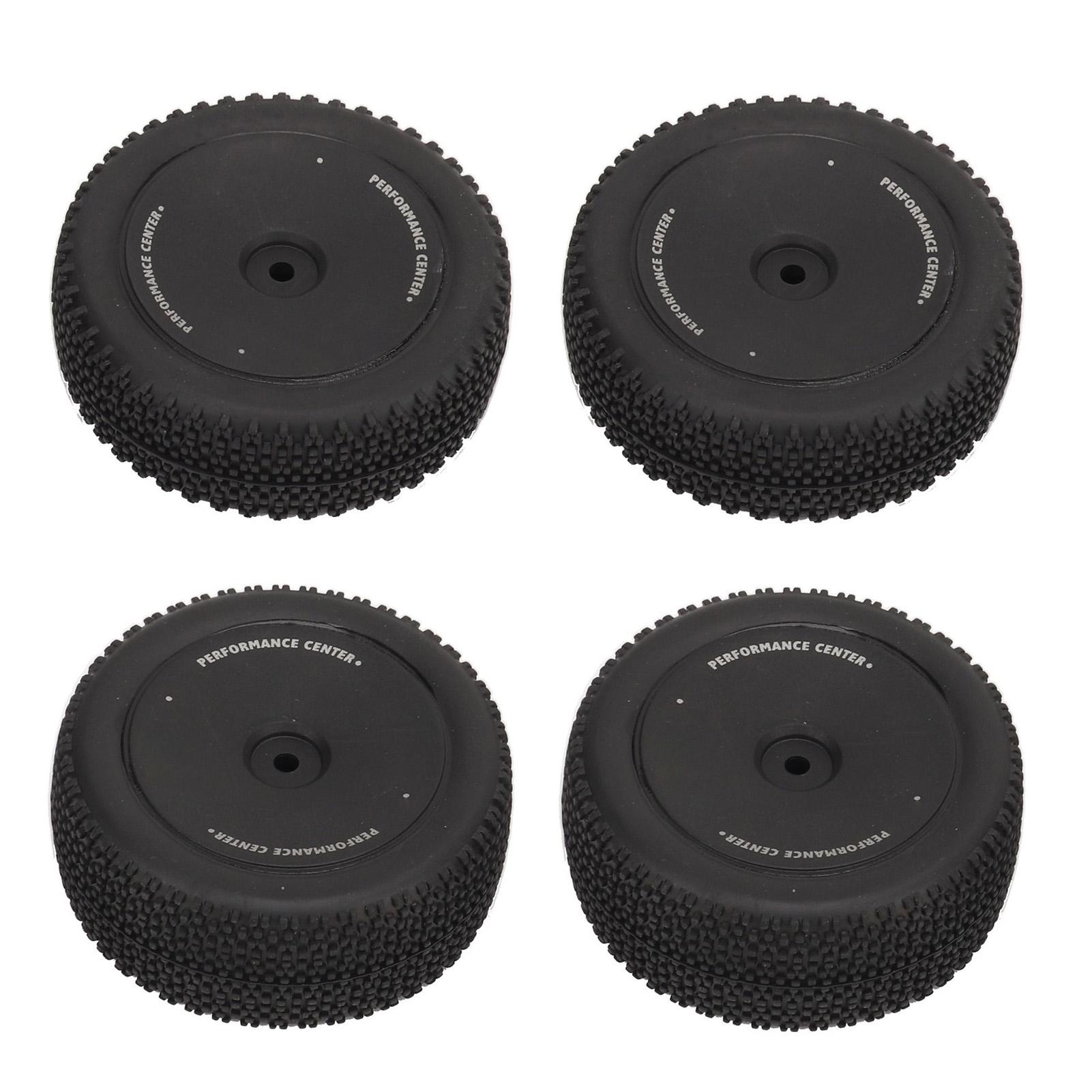 

4Pcs RC Car Tires for Wltoys 2.87in Diameter Black Rubber Plastic Nice Road Grip Easy to Install 1/14 RC Car Tyres