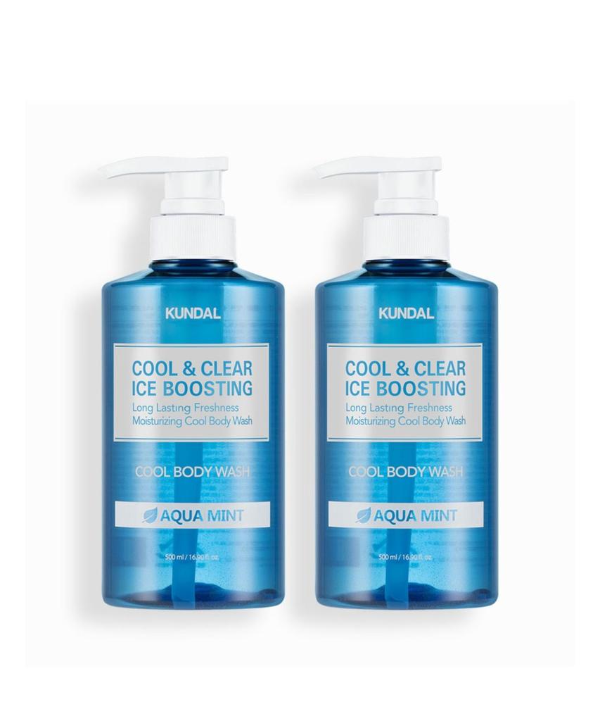 Cool & Clear Ice Boosting Cool Body Wash Aqua Mint 500ml 2-pack