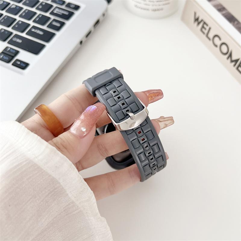 Silicone Watch Strap+Case for Apple Watch Ultra Band 49mm 45mm 41mm 44mm 40mm Sport Bracelet Cover Bumper iWatch 9 8 Se 7 6 5 4