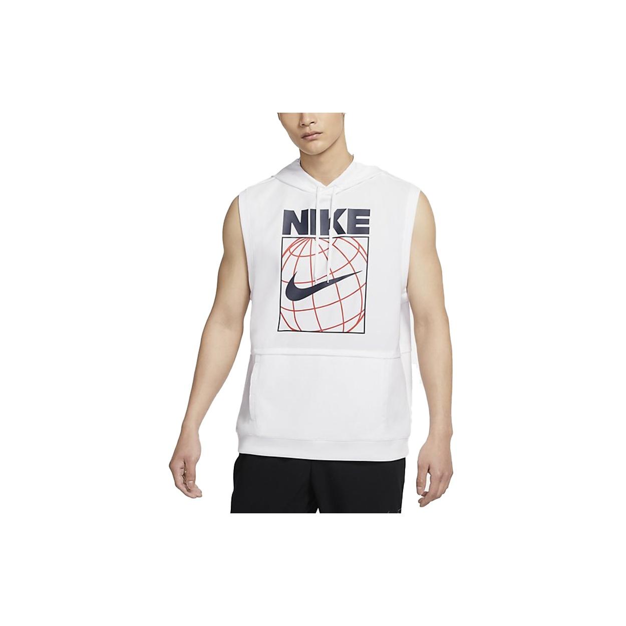 Nike Sleeveless Sports Pullover hoodie Vest White Men s CZ2562-100 L