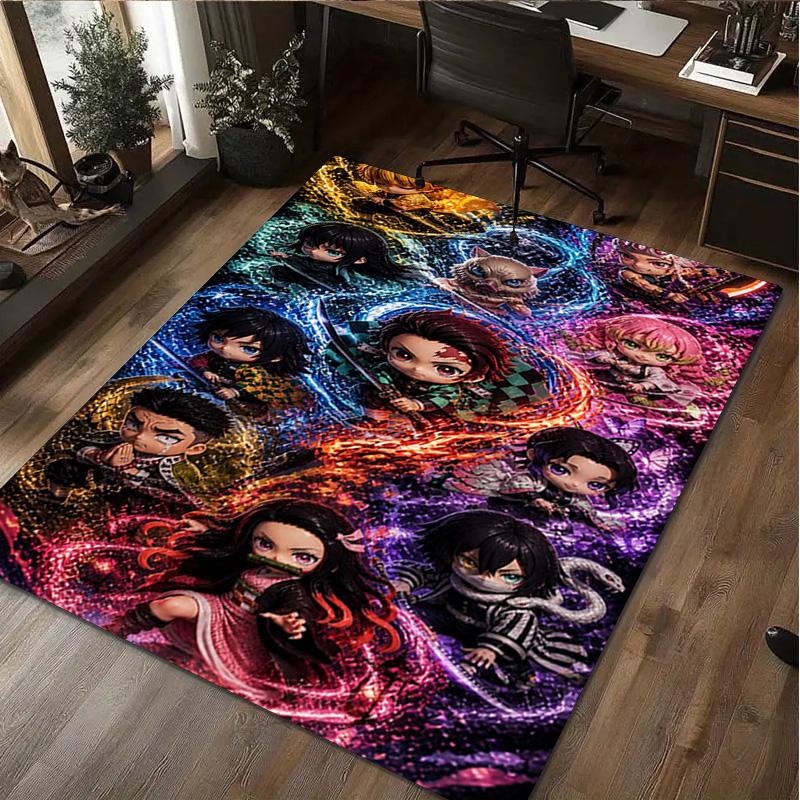 Powerful Anime Characters Home Carpet Office Decorative Carpet For Living Room Bedroom Door Mat Floor Rug Computer Chair Area Rug