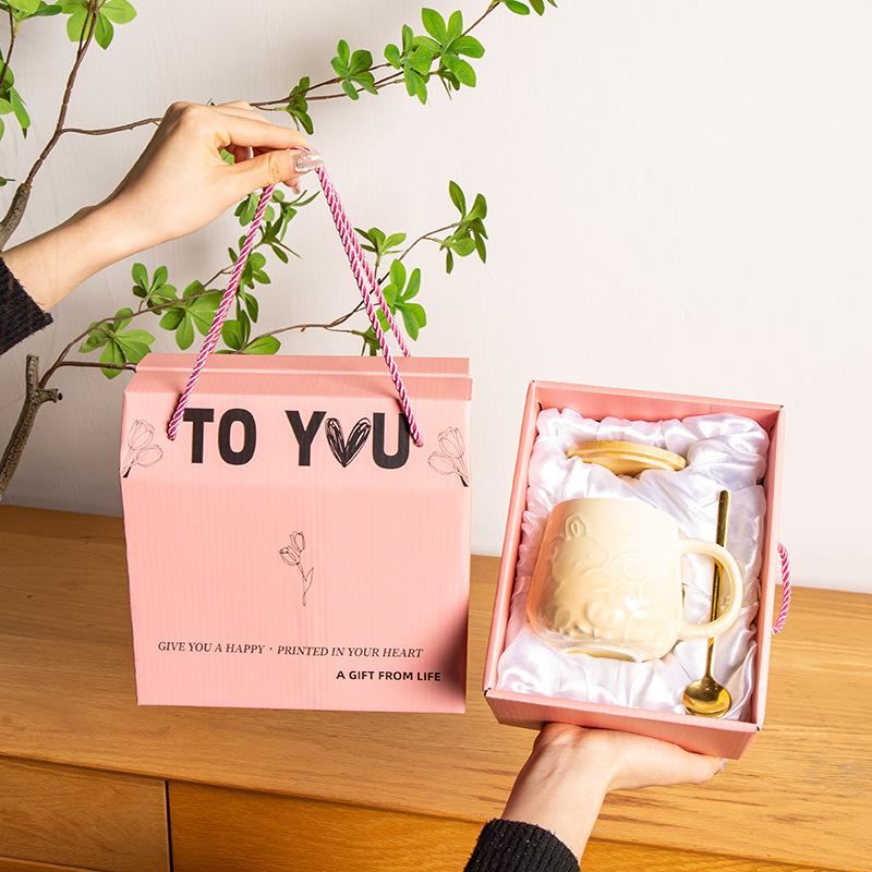 Graduation Gift for Teacher Souvenir Practical Small Gift for Female Students Ceramic Mug Water Cup Coffee Cup Household Use