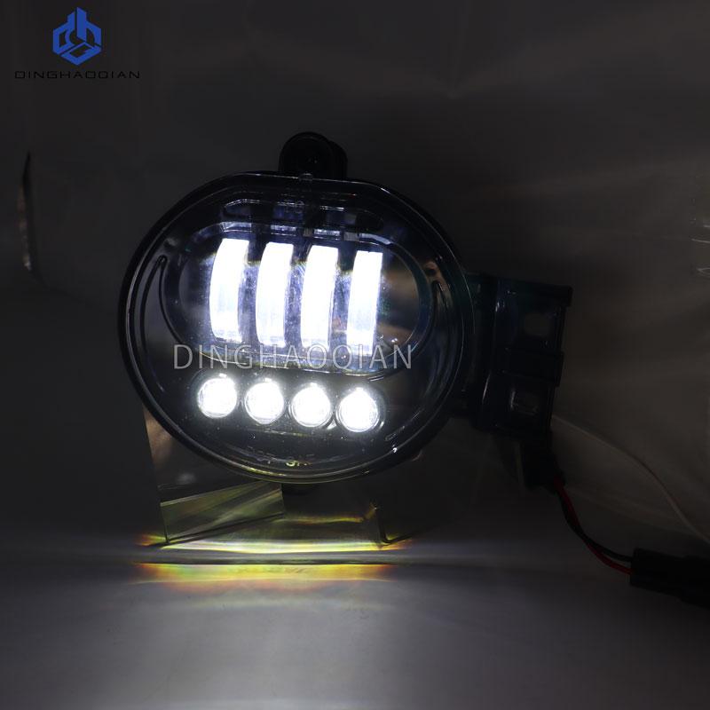 LED Fog Lights for Dodge Ram 1500 2002-2008 2500/3500 2003-2009 Durango Truck 2004-2006 with Angel Eye Fog Lamp Waterproof 12V