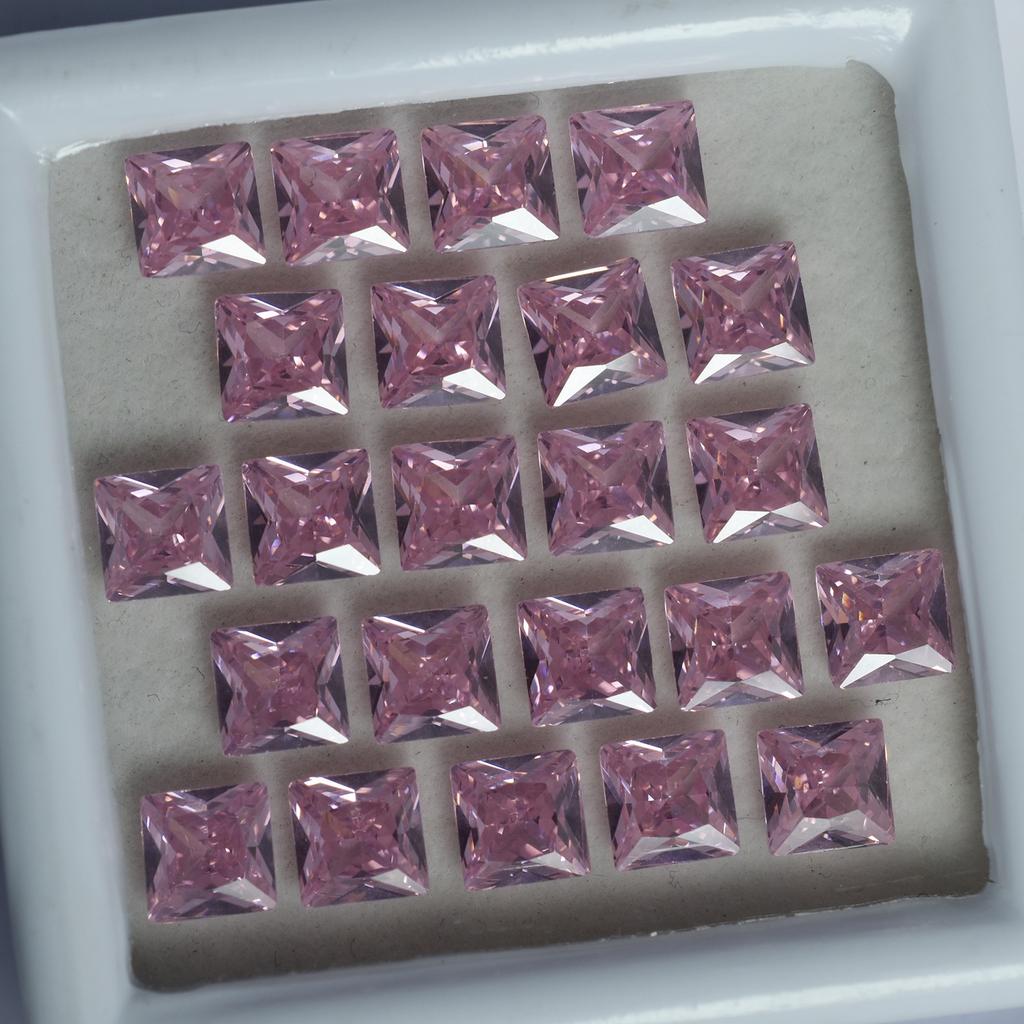 51 Pcs Lot Natural Pink Sapphire Square Cut 5x5mm Certified Loose Gemstones