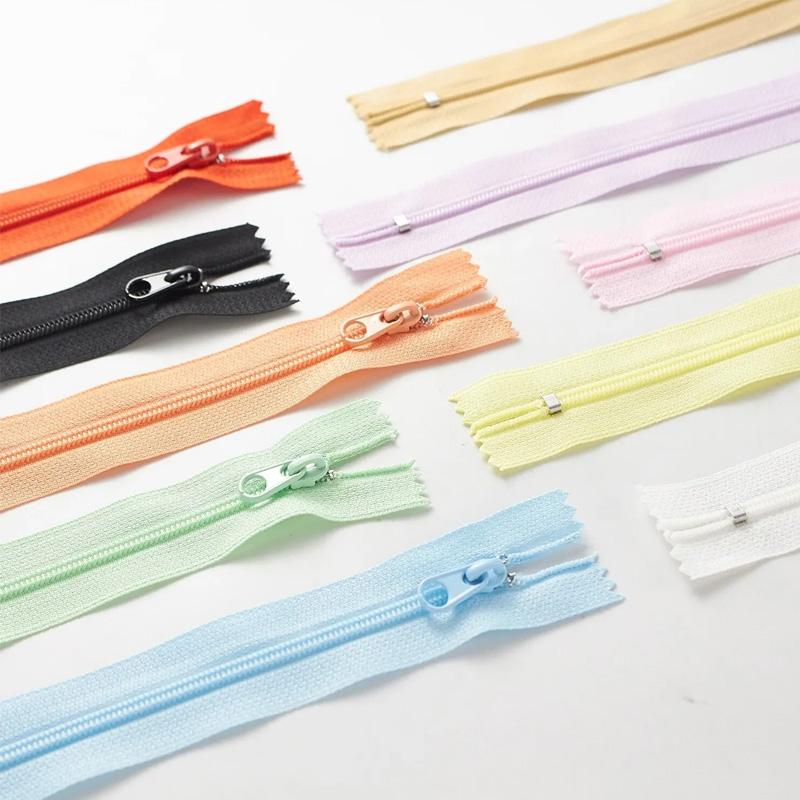 1PC Sewing Zips for DIY Clothing Single Open Tail 40cm Nylon Zippers Colourful Sewing Accessories 3#