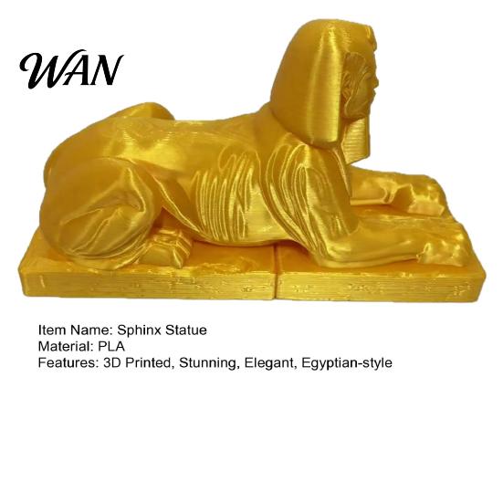 Ancient Egypt Statue Egyptian Sphinx Collectible Figurine, 3D Printed Mini Statue, Office Desk Decoration Vintage Souvenir Ornament for Home