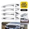 4 Peças Capa Cromada Brilhante para Maçaneta de Porta Compatível com Mercedes-Benz W246 W212 C292 W204