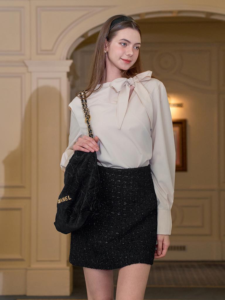 Laengaenlu Ivy Tie Blouse(Ivy)_Butter