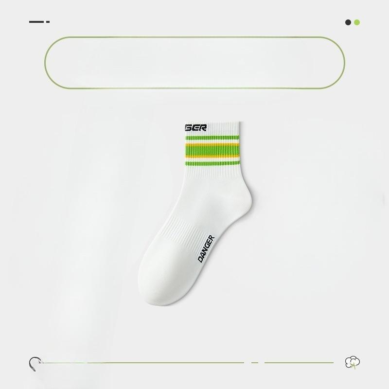 Women's Summer Thin and Fashionable New Anti Odor Mid Calf Cotton Socks