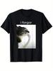 Funny Silly Cat Meme I Forget Cringe Brainrot Graphic TShirt Round Neck Short Sleeve Tee for Casual Wear Women Clothing Harajuku