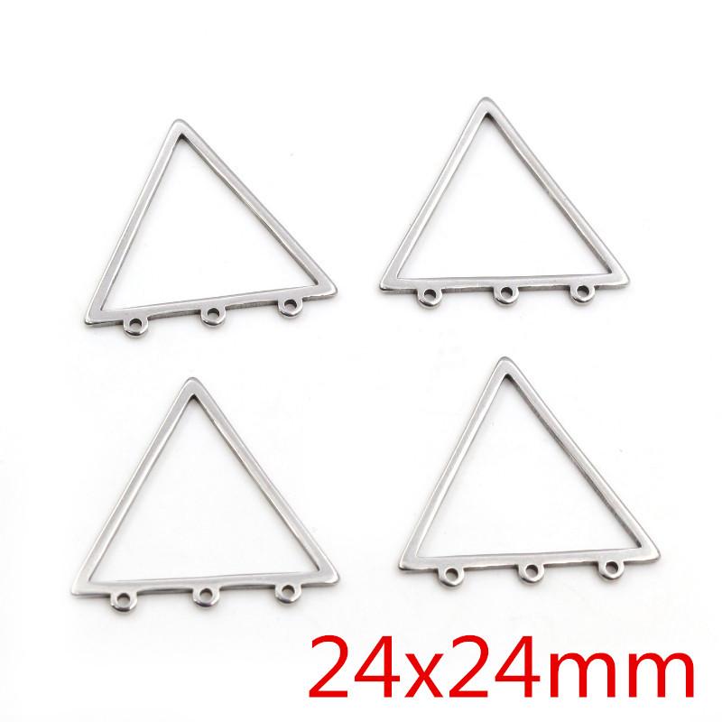10pcs/lot 316 Stainless Steel Charms Geometry Metal Stamping Blanks DIY Porous Connector Pendant Necklace Earring Accessories