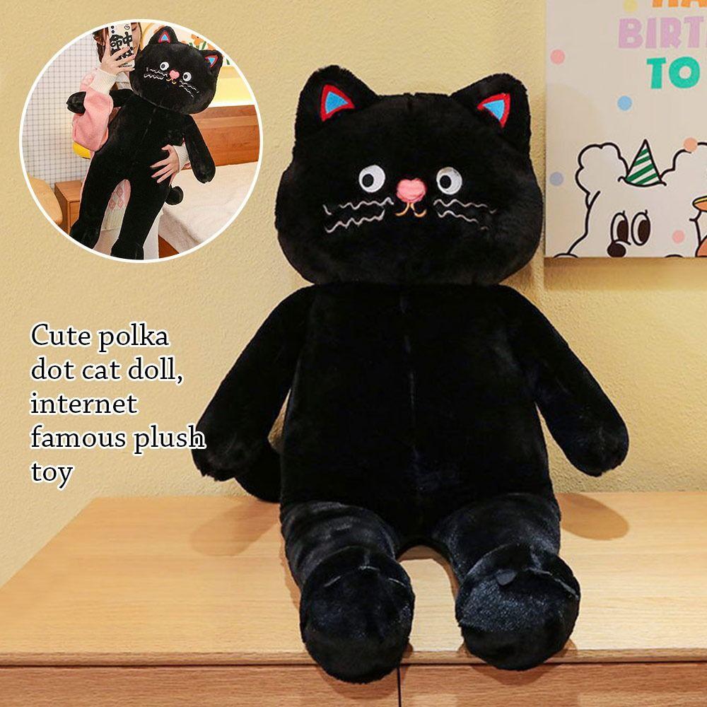 40cm Stuffed Animal Pillow Polka Dot Cat Animal Plush Toy Creative Plush Cat Doll  Sleeping Gift