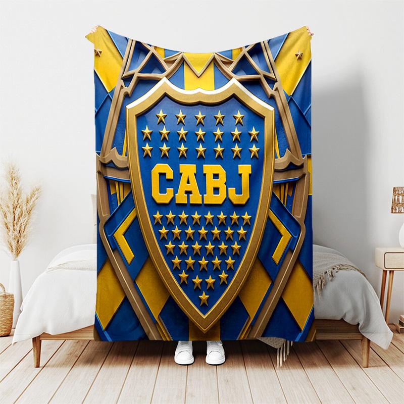 1pc Blanket - Club Atlético Boca Juniors Print Design, Lightweight Blanket for Sofa, Bed- Soft &Warm, Gift for All Seasons