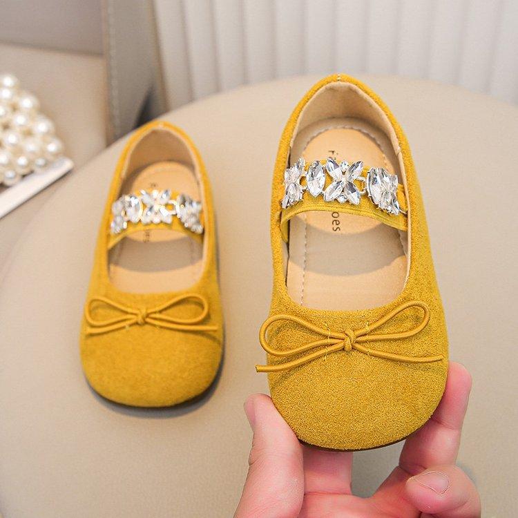 Baby Shoes, Princess Shoes, New Spring and Autumn Soft-soled Leather Shoes, Slip-on Loafers for Little Girls, Children's Single Shoes