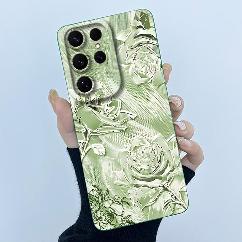 For Samsung Galaxy S26 Ultra Case Samsung Galaxy S26 Plus S26 Ultra Cover Bumper Oil Painting Flower Shockproof Silicone Cases