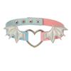 2025 Neue Punk Fledermausflügel Choker Halskette für Damen Herren Herz Choker Lederhalsband Goth Halskette Schmuck Gothic Schmuck Geschenk