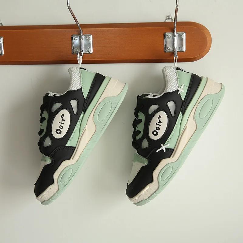 Women Vulcanize Shoes Autumn New Fashion Casual Matching Thick Sole Shoes Lace Up Sneakers Ladies Flat Shoes Zapatos De Mujer