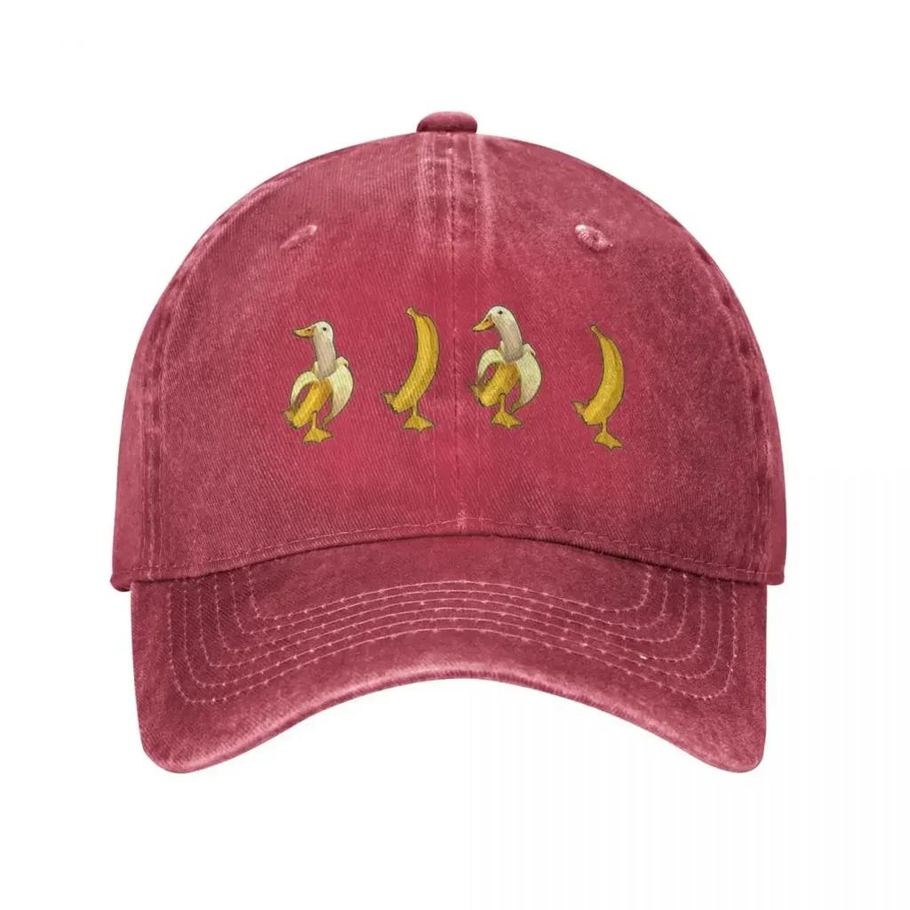 Fashion Funny Banana Duck Meme Baseball Cap Men Women Distressed Washed Snapback Hat Outdoor Summer Adjustable Caps Hat