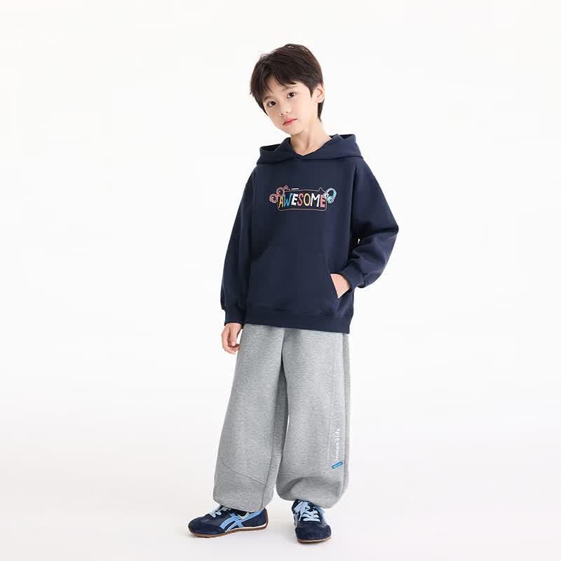 Little Yinman Boys' Casual Hooded Print Sweatshirt