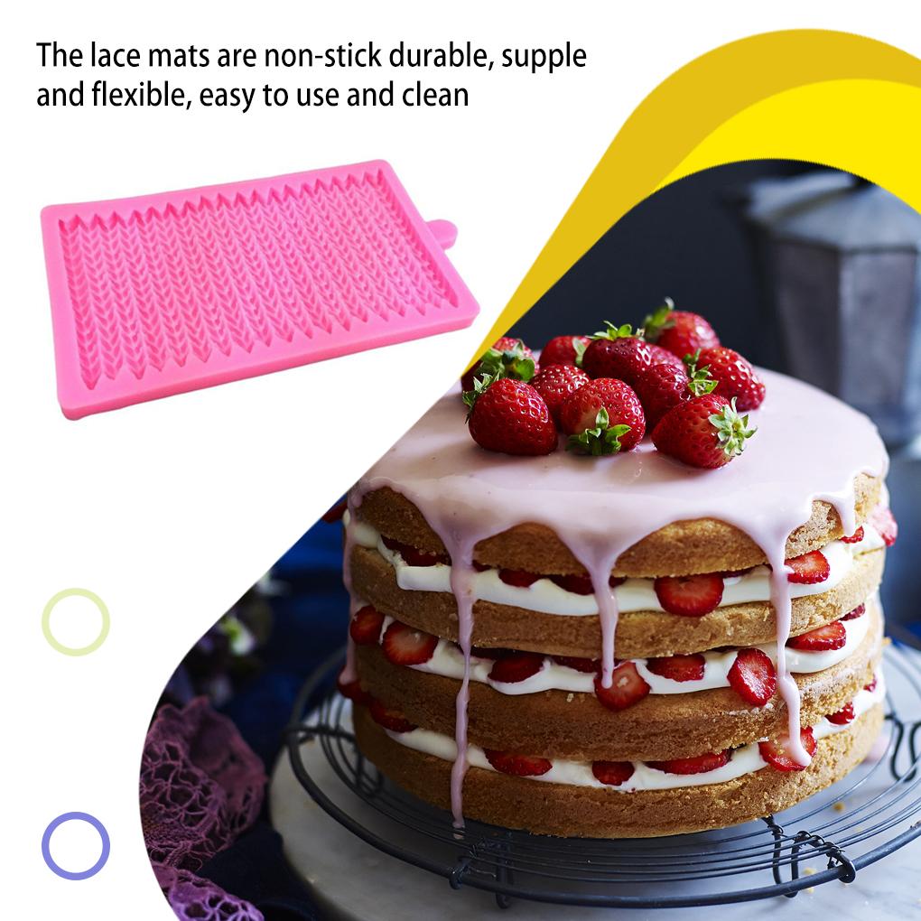 Knitting Cake Tool Silicone Molds Fondant Lace Pattern Baking Moulds Candy Self-Assembly Kitchen Sugar Chocolate Bakeware