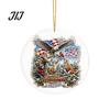 Office Christmas Holiday Decor 250th Anniversary Acrylic Hanging Ornament, Double Side Printed Festive Indoor Outdoor Seasonal Ornament for