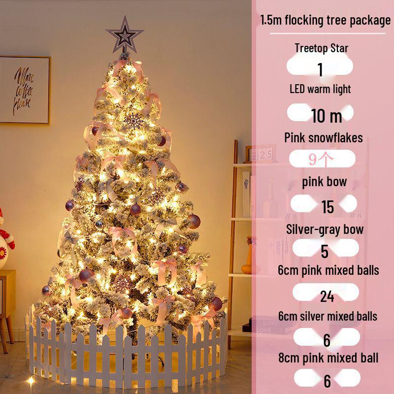 Handmade DIY Christmas Tree with Lights and Large Ornaments - New Household Style