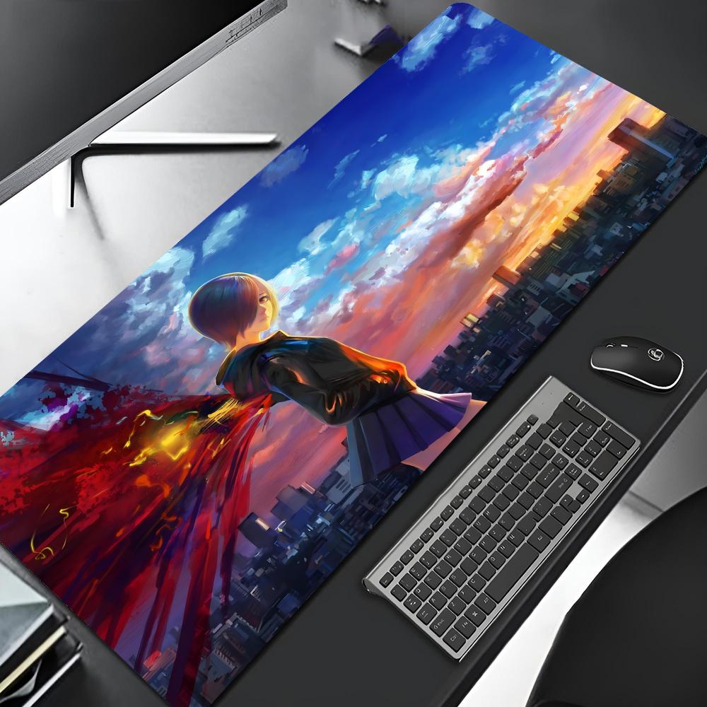 Tokyo Ghoul Alfombrilla de Ratón Borde Grande Gaming Bloqueo Diy Impresión Computadora Gamer Grande Caucho Arte Alfombrilla de Ratón Laptop Estera de Escritorio