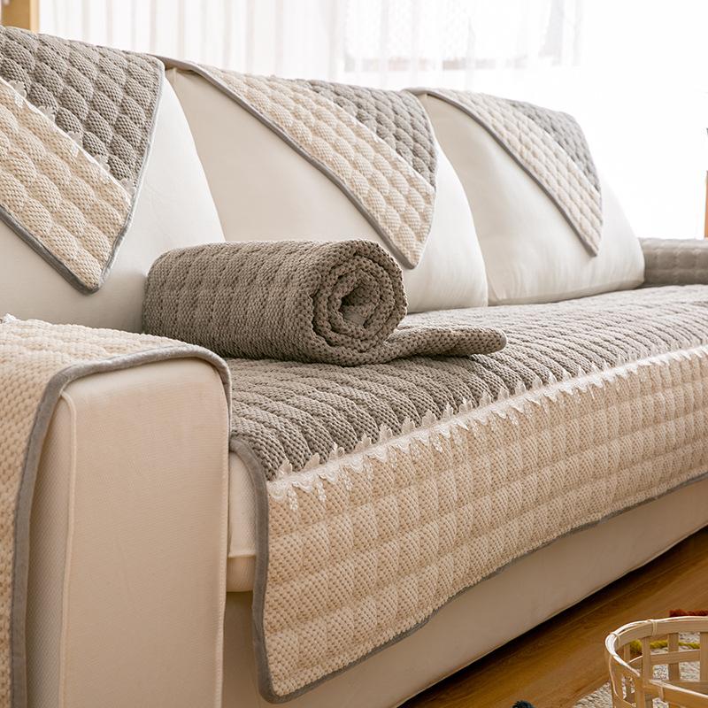 Sofa Cushion Universal Padded Cushion Simple Modern Leather Sofa Cover Cover All-inclusive Universal Cloth Towel.