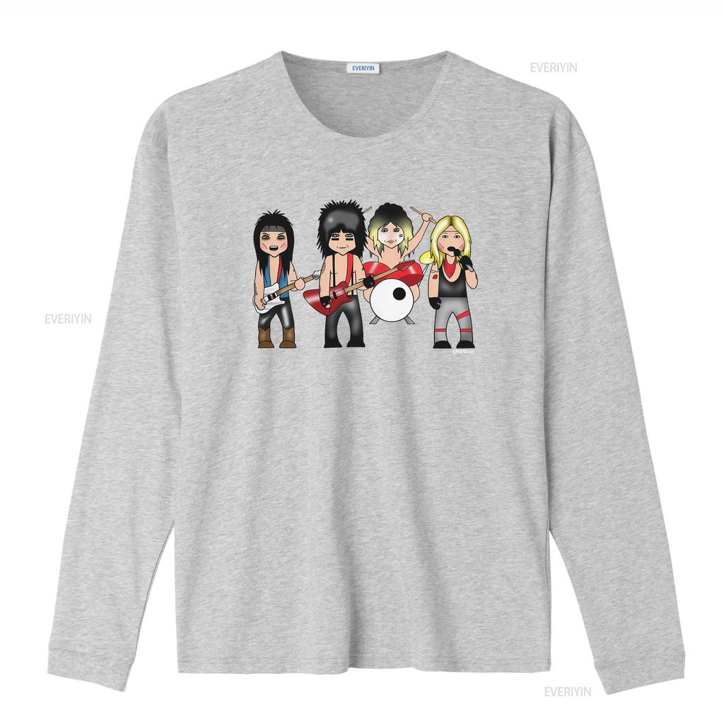 Mens T Shirt Vipwees The Crue Heavy Metal 80S Band Caricature Motley Inspired Rock  Vintage Washed Stretched Comfortable