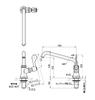 SANEI Kitchen Faucet Lever Suitable for Inland and Cold Body, Handle, 90-degree Open/Close, Climates, A1310F-13